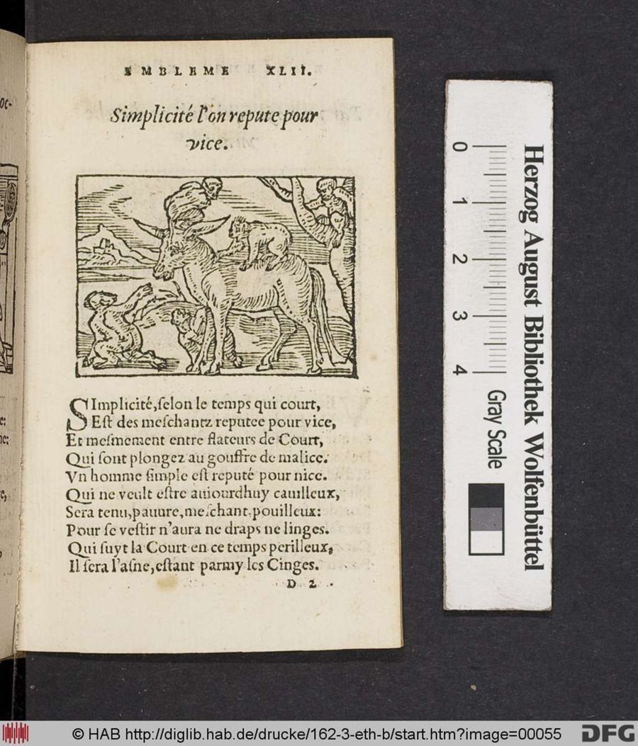 Facsimile page of emblem 42