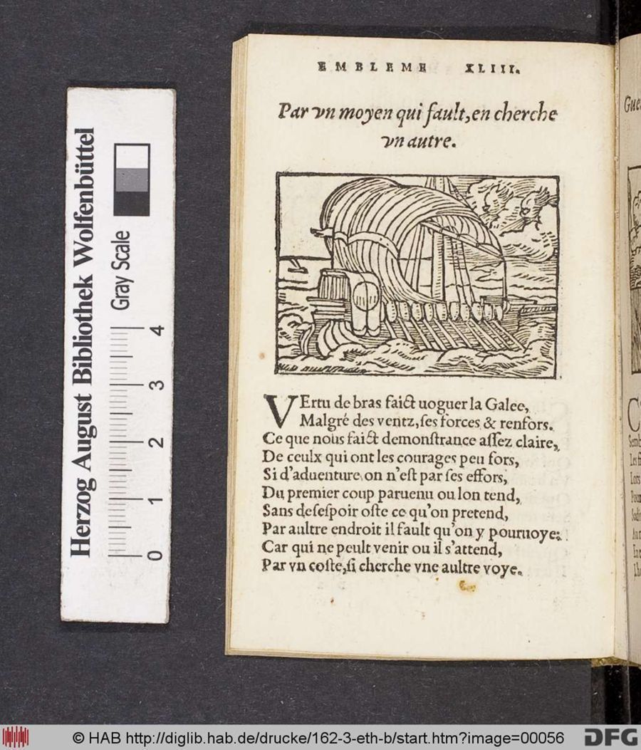 Facsimile page of emblem 43