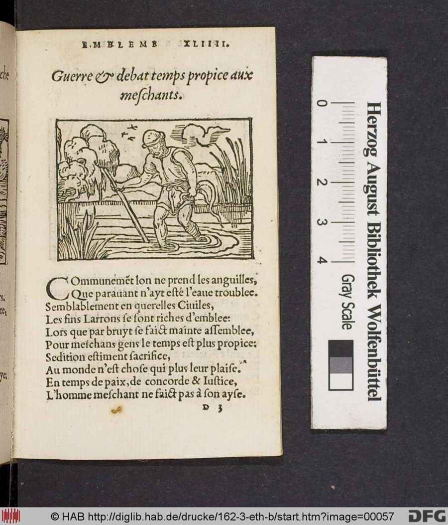 Facsimile page of emblem 44
