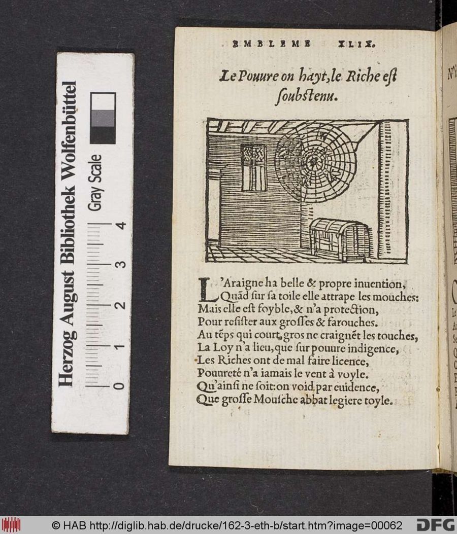 Facsimile page of emblem 49