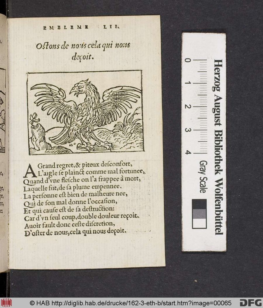 Facsimile page of emblem 52