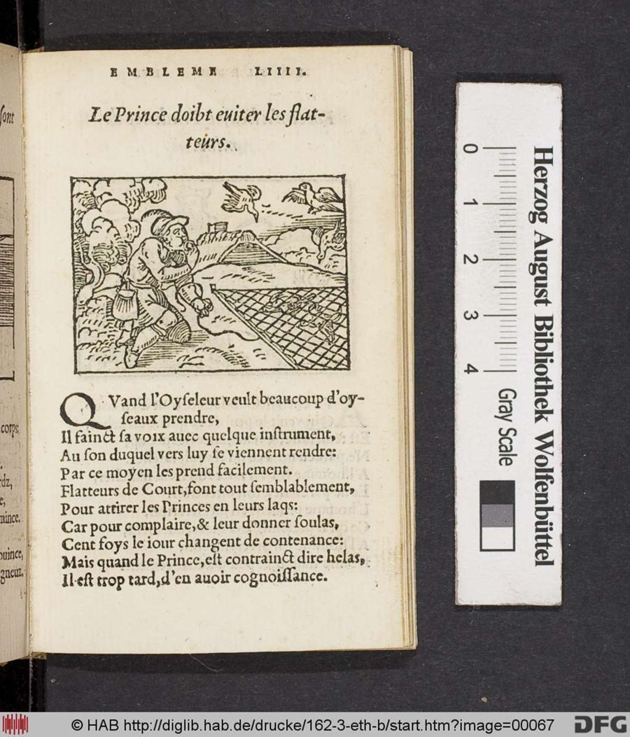 Facsimile page of emblem 54