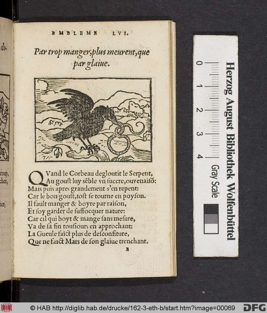 Facsimile page of emblem 56