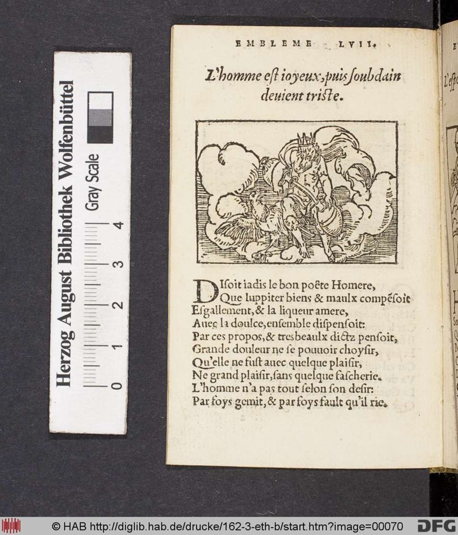 Facsimile page of emblem 57