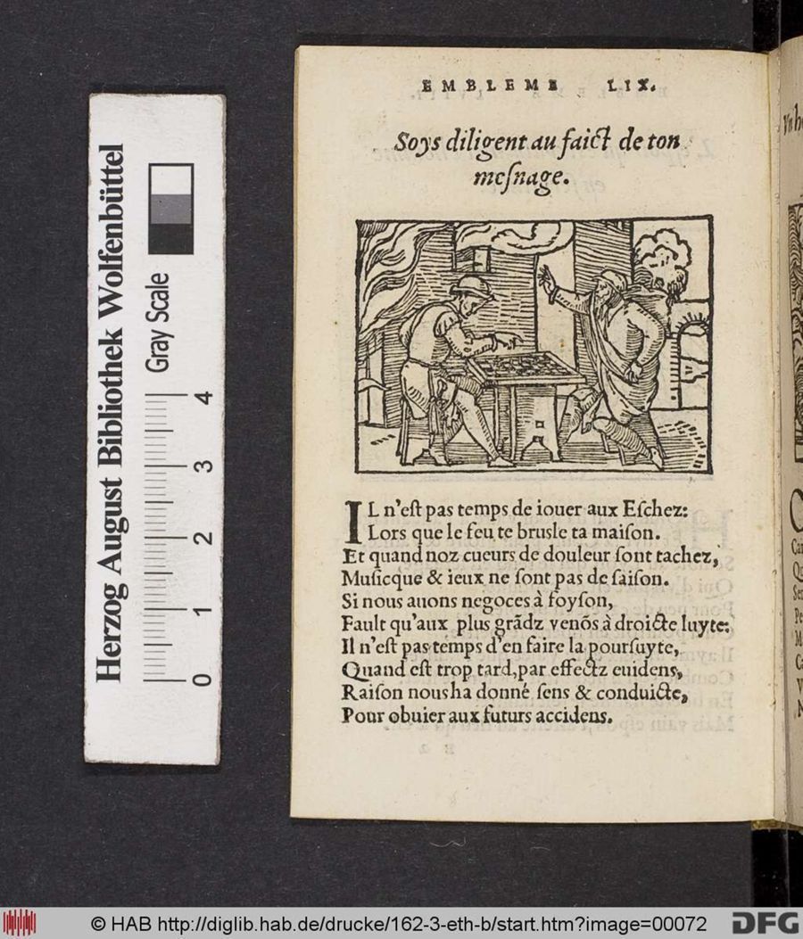 Facsimile page of emblem 59