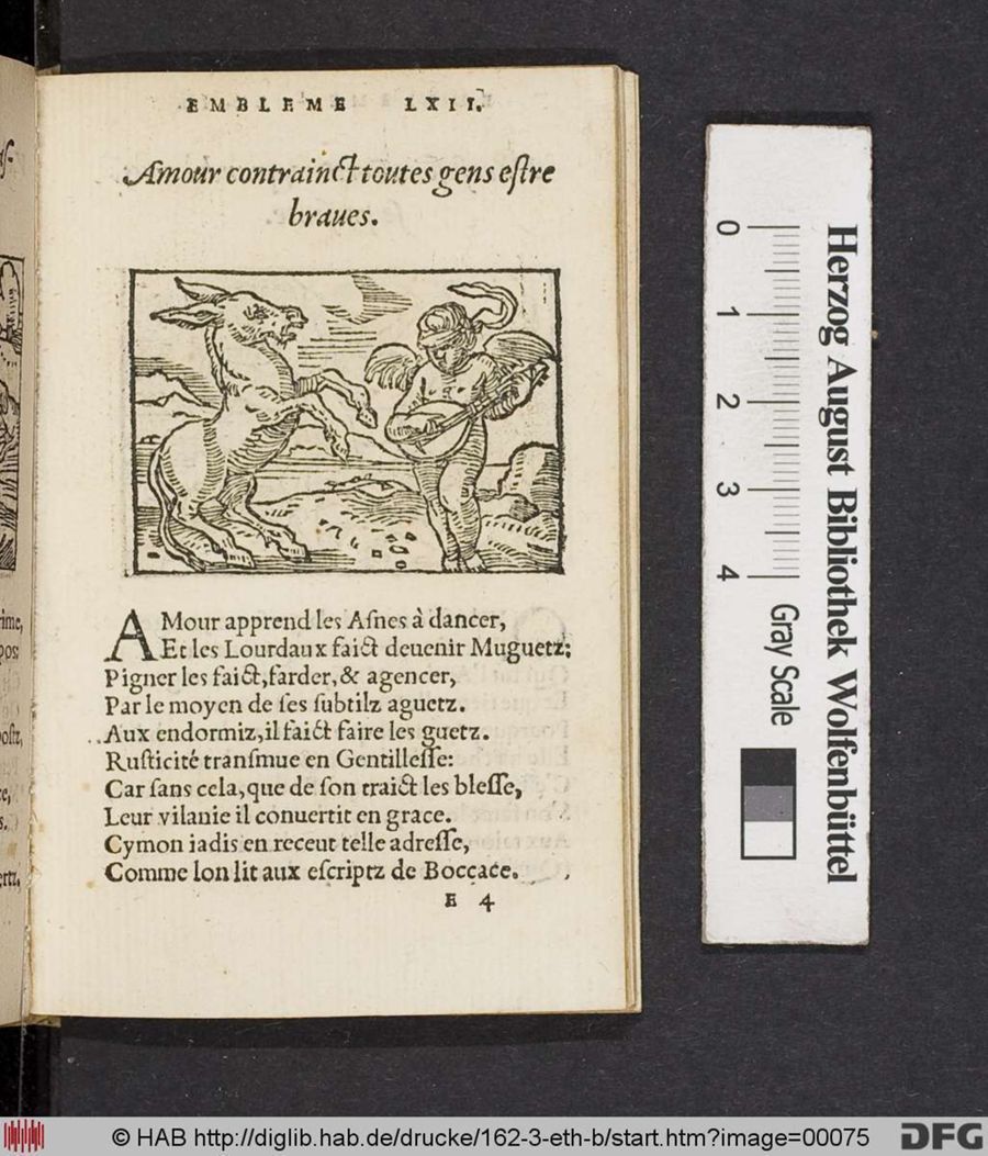 Facsimile page of emblem 62