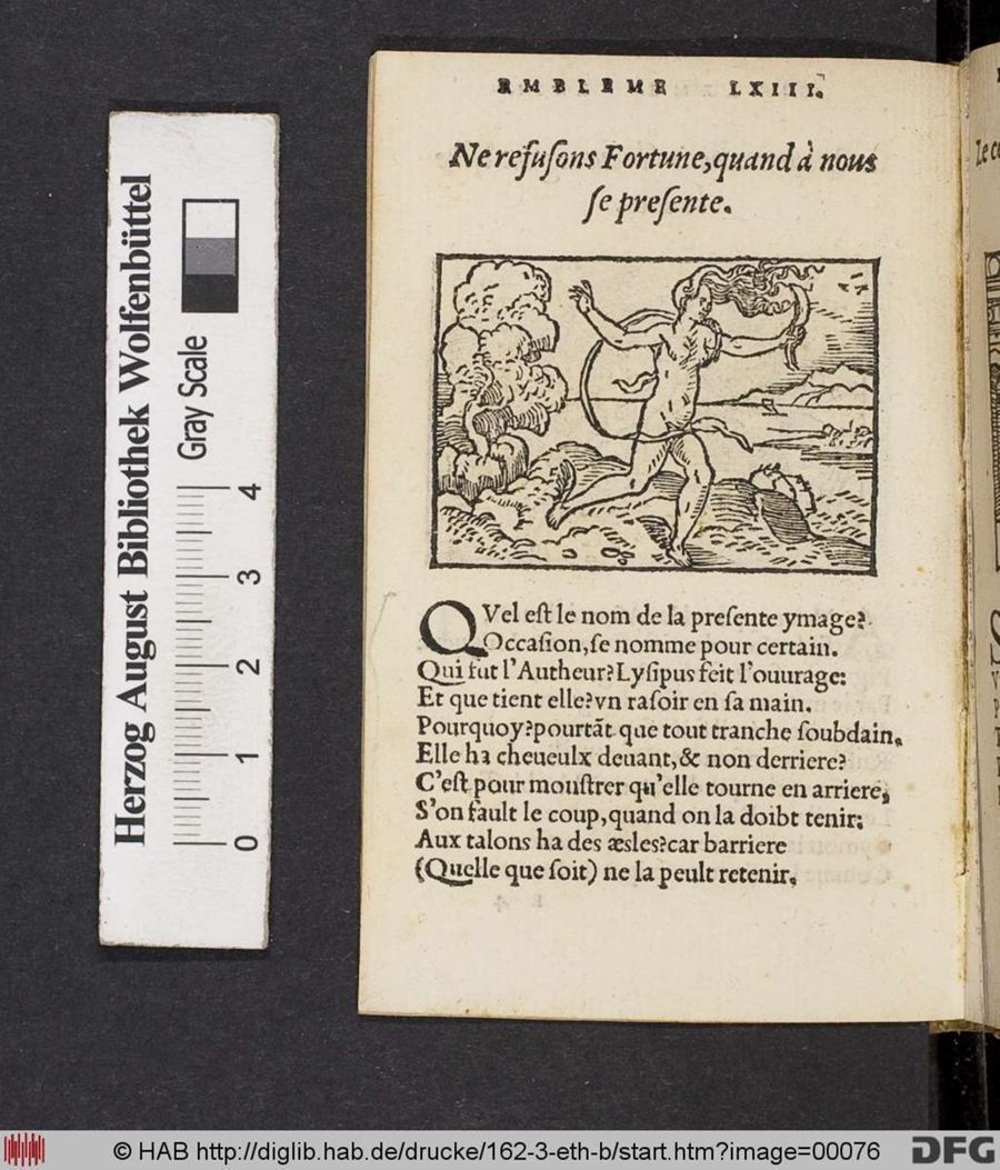 Facsimile page of emblem 63