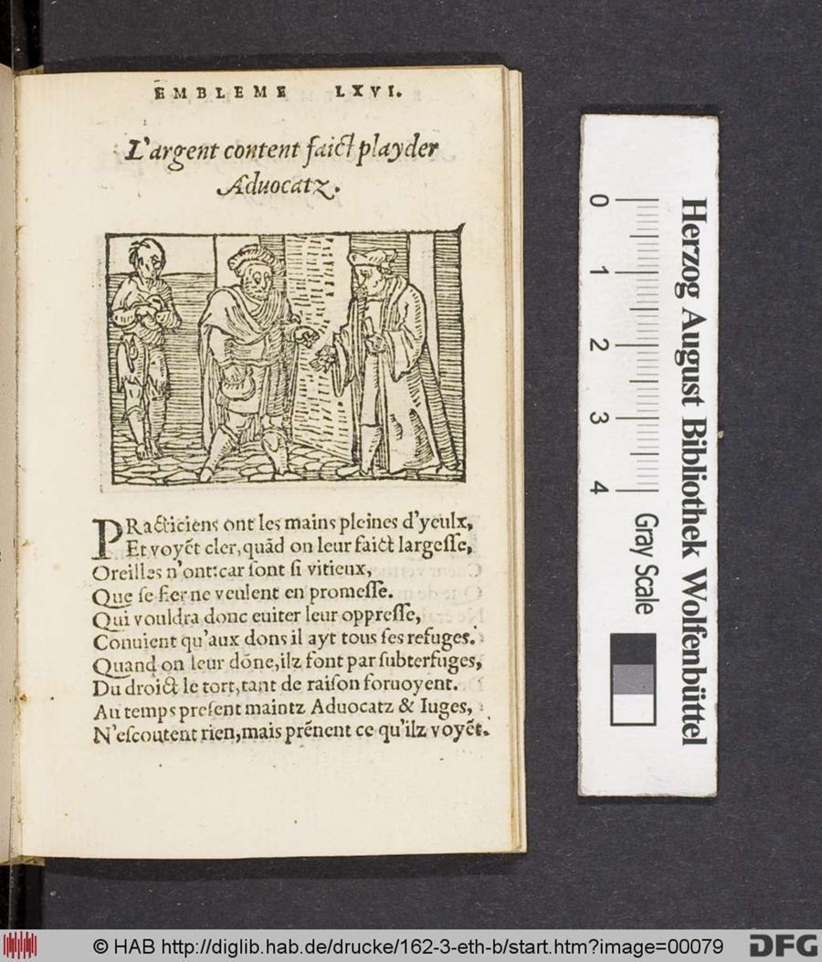 Facsimile page of emblem 66