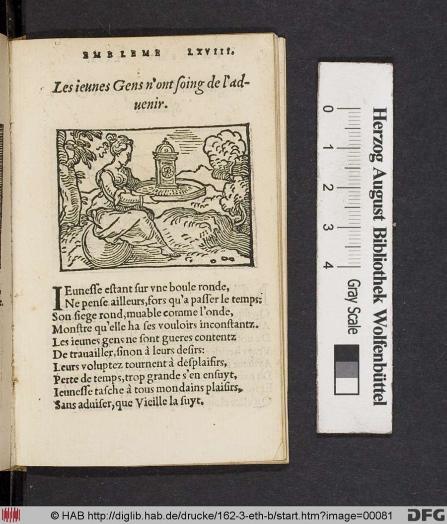 Facsimile page of emblem 68