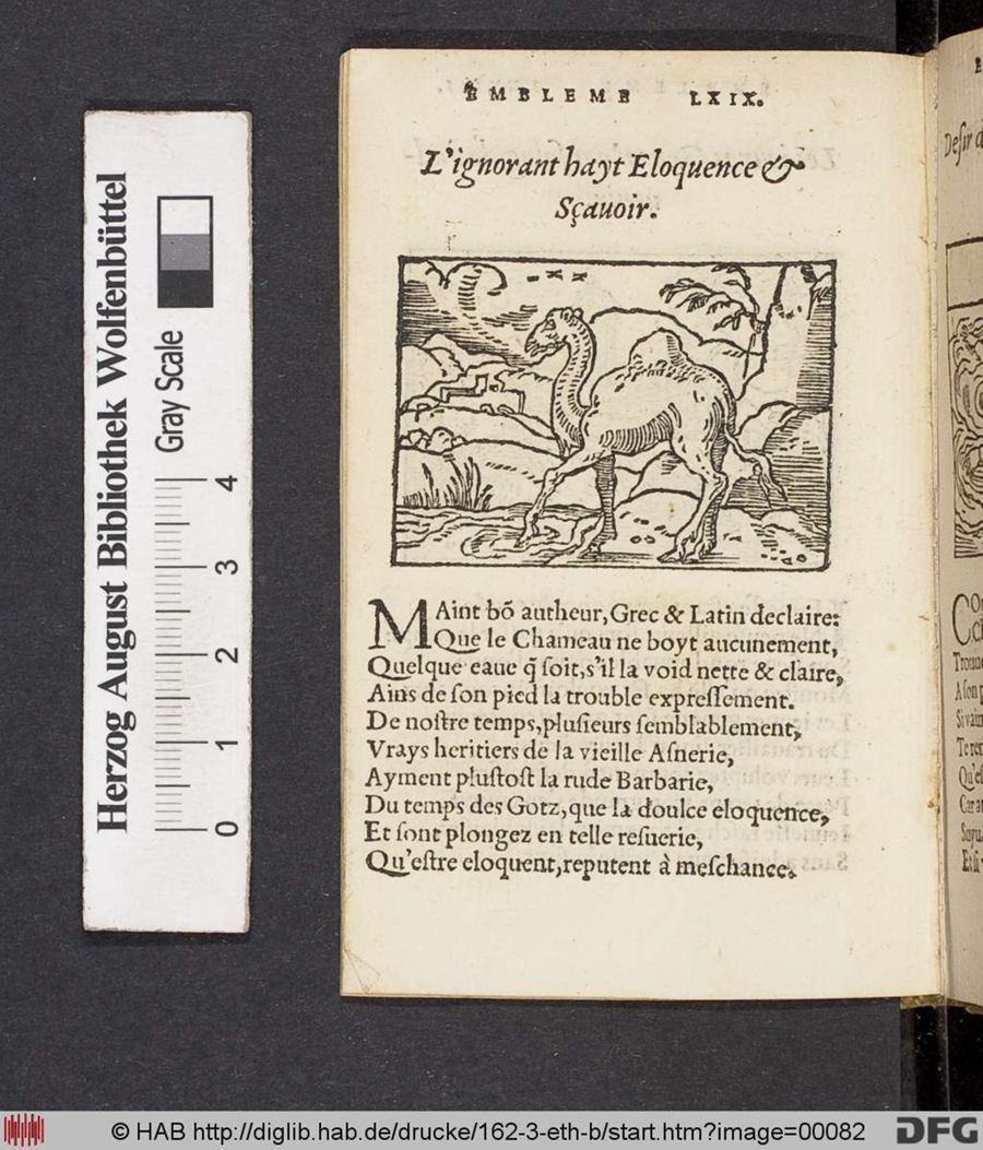 Facsimile page of emblem 69