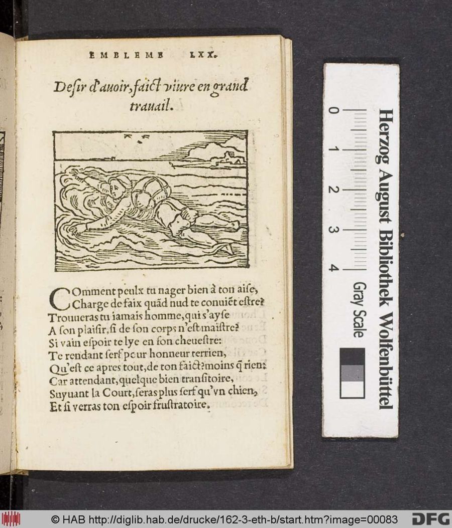 Facsimile page of emblem 70