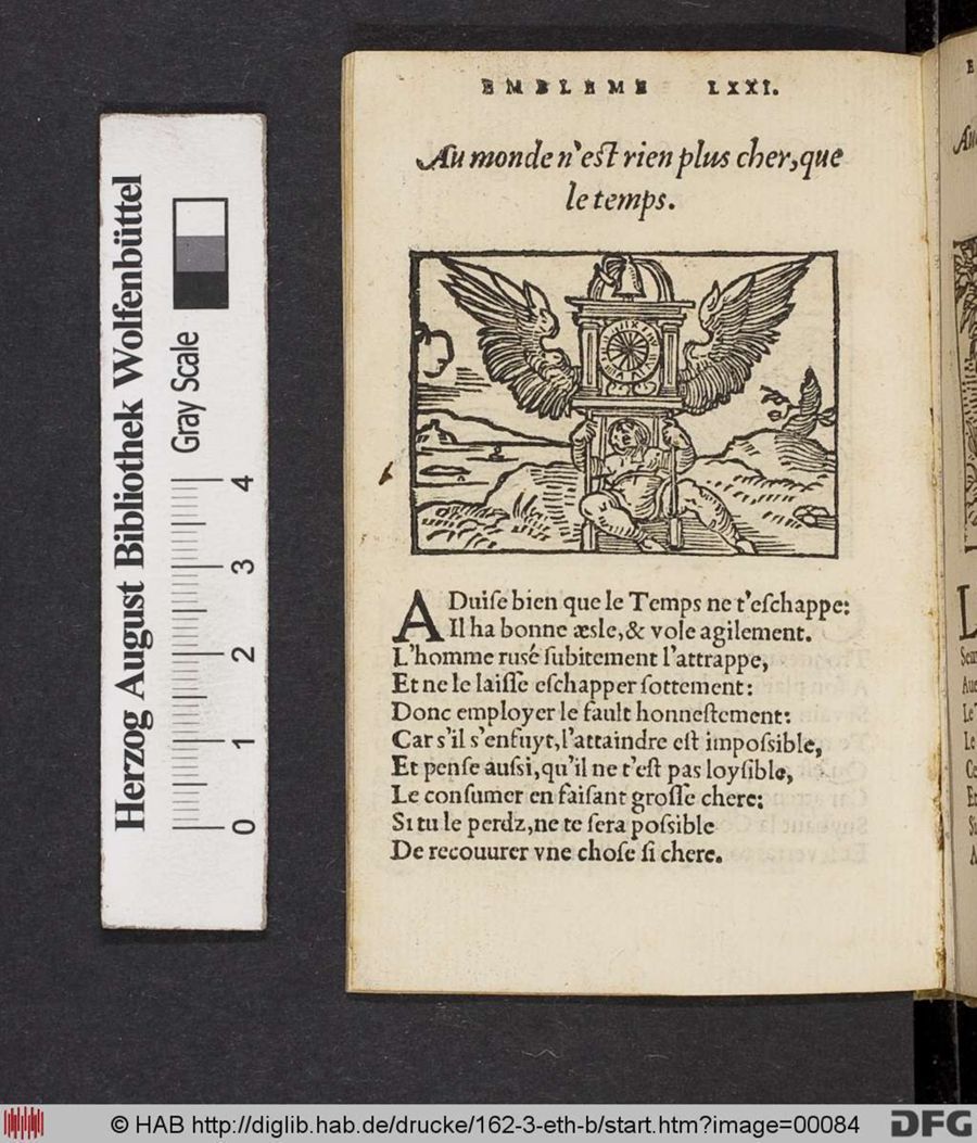 Facsimile page of emblem 71
