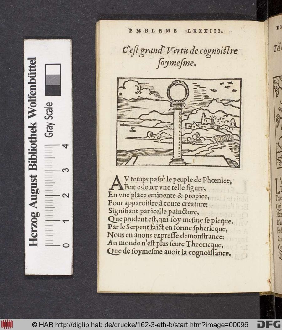 Facsimile page of emblem 83