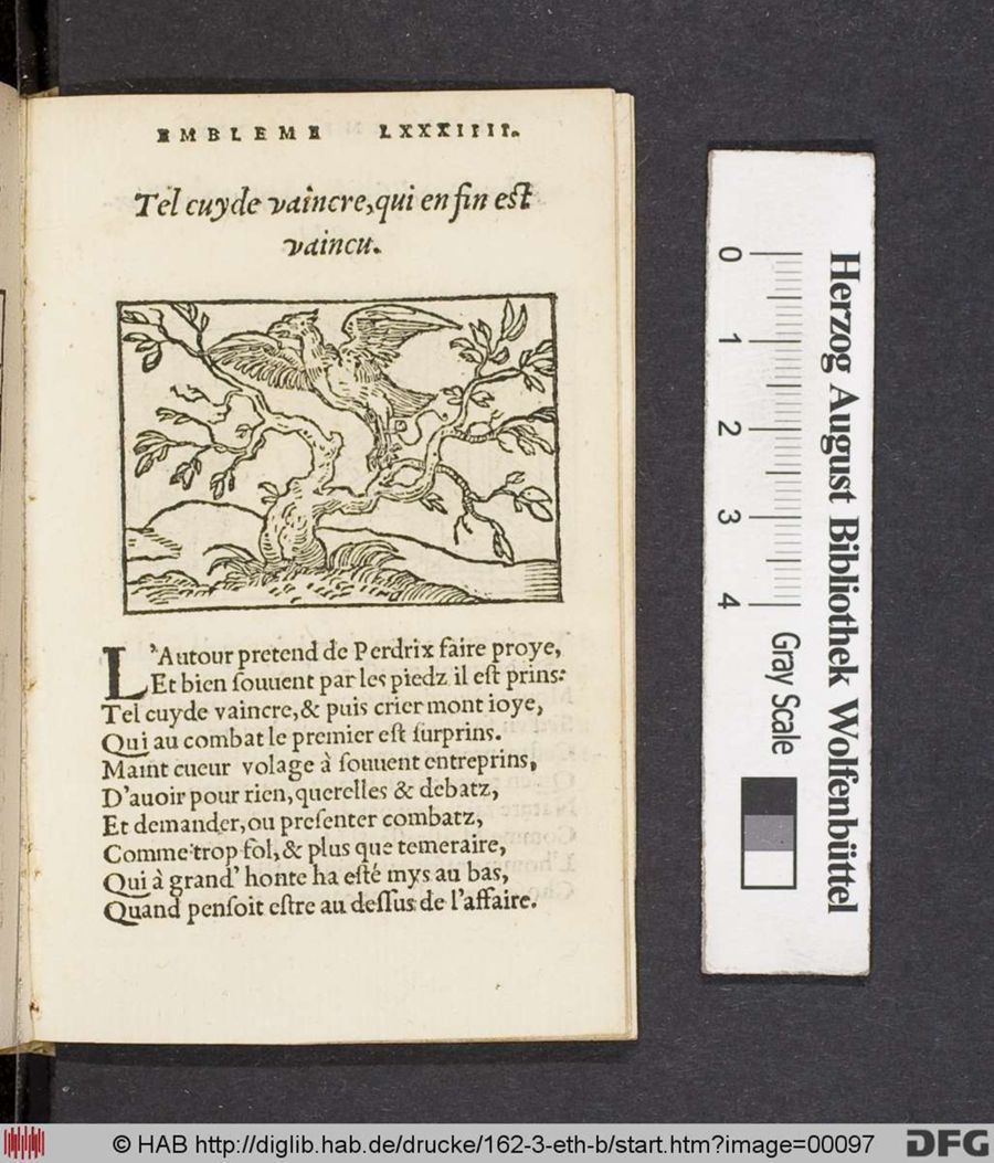 Facsimile page of emblem 84