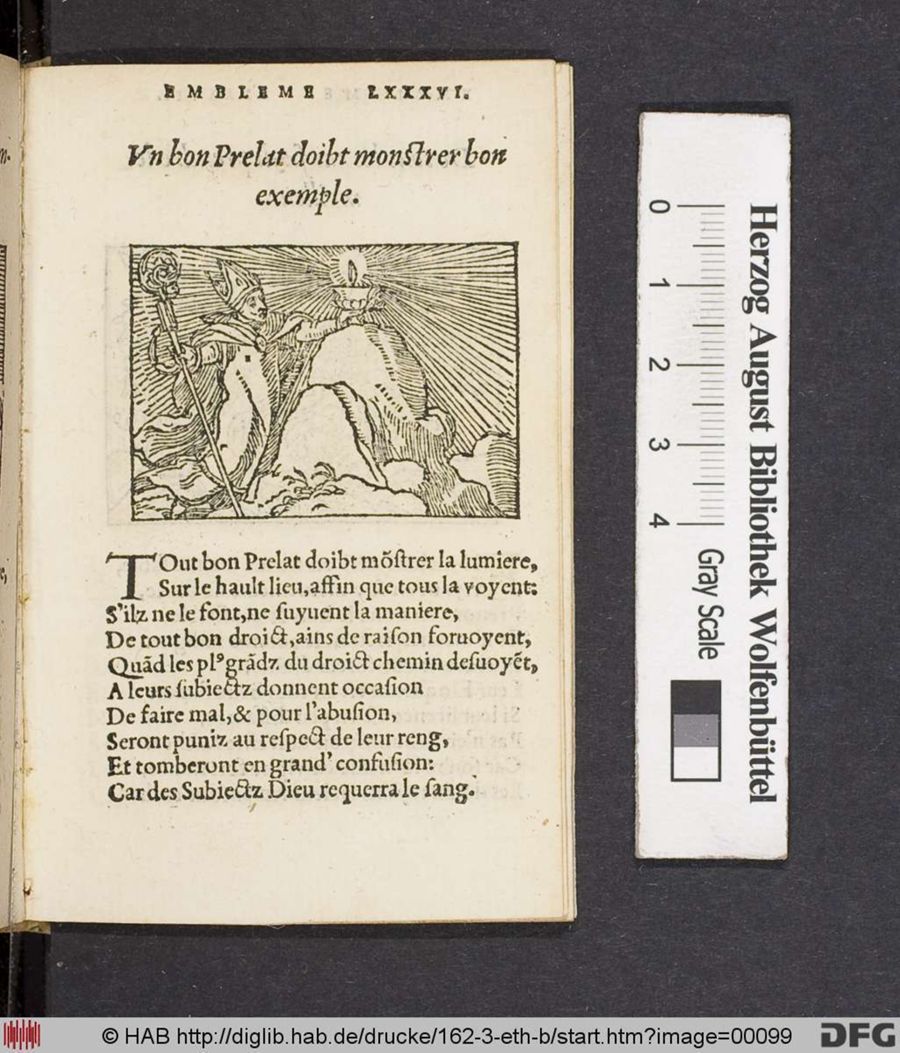 Facsimile page of emblem 86