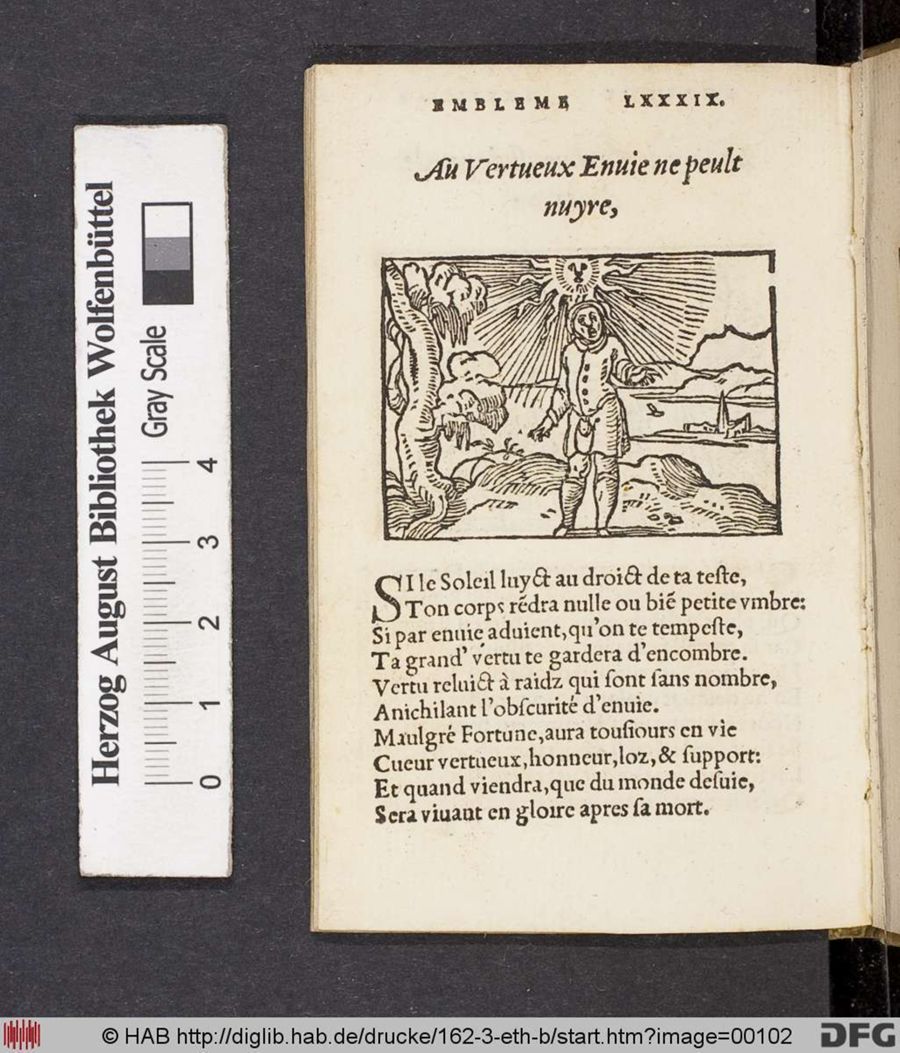 Facsimile page of emblem 89