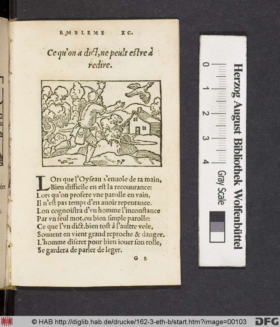 Facsimile page of emblem 90