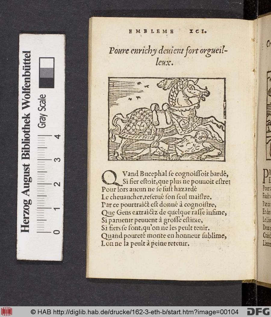 Facsimile page of emblem 91