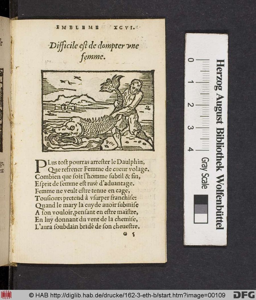 Facsimile page of emblem 96