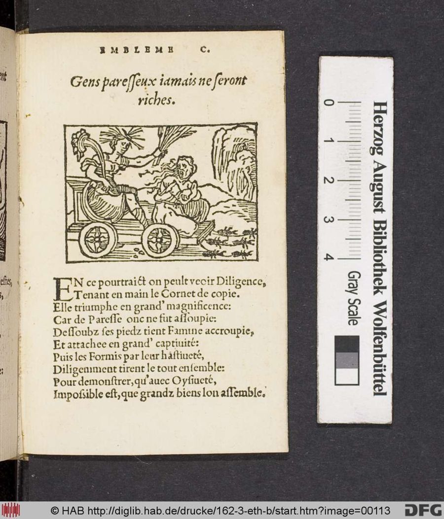 Facsimile page of emblem 100