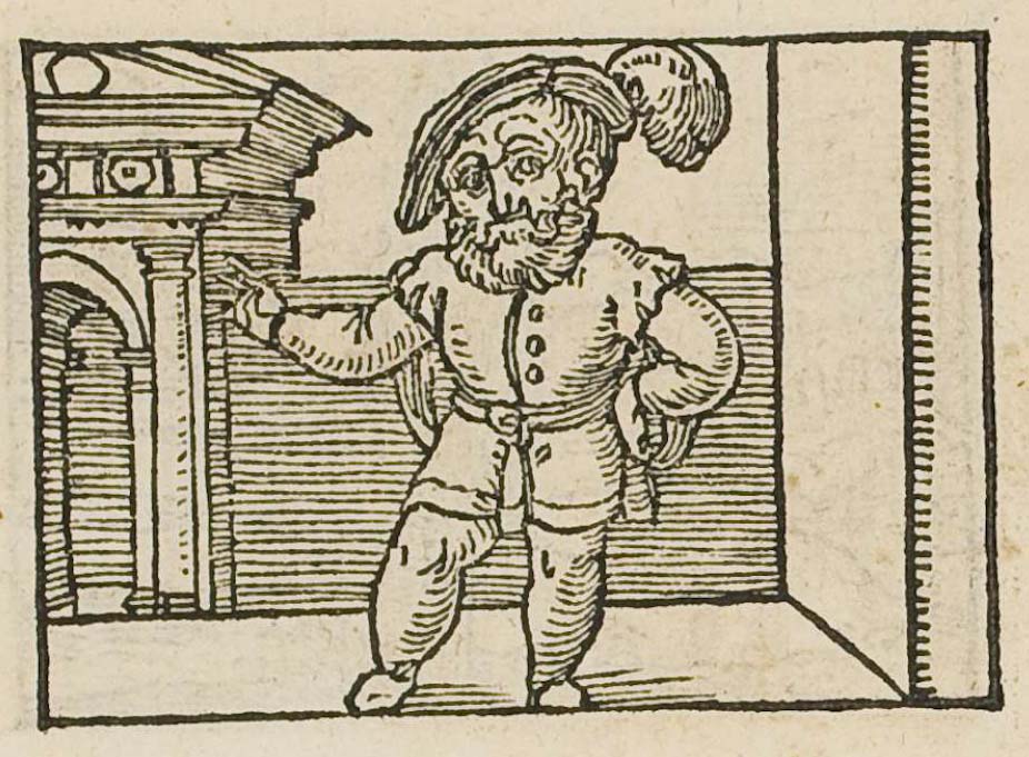 A short man with a disproportionately large head