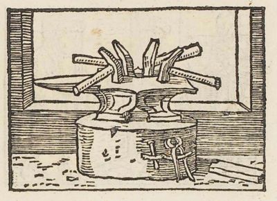 Hammer on an anvil