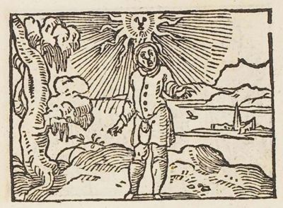 A man standing beneath the noonday sun, casting almost no shadow
