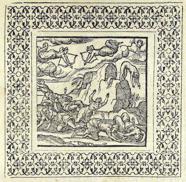 Apollo and Diana killing the children of Niobe