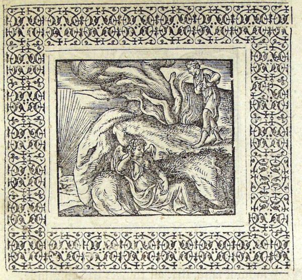 Pliny the Elder at the edge of Vesuvius, Empedocles falling into Etna