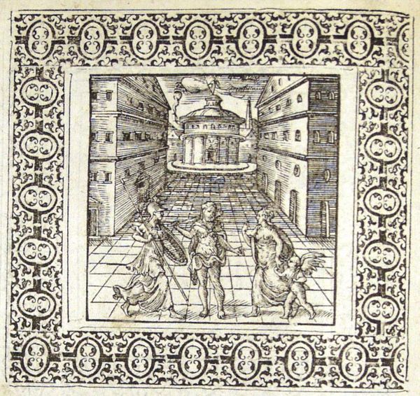 Hercules am Scheidewege, between Minerva (Virtue) and Venus (Vice)
