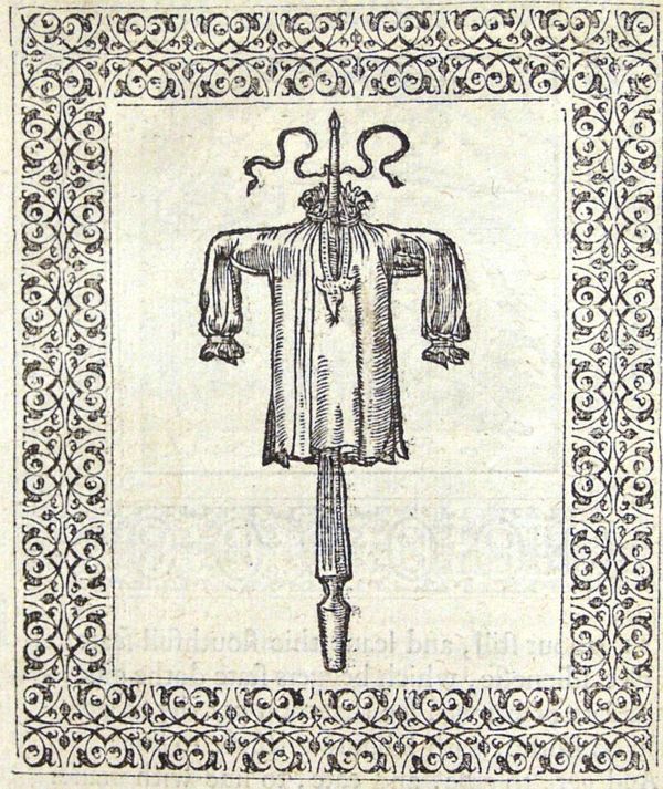 Saladin's shirt stuck on a lance