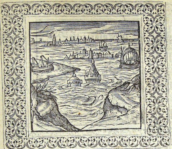 Buildings in cities and village are flooded by the sea