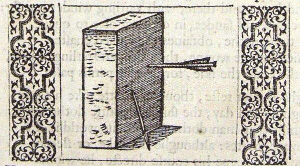 An arrow breaks when it hits a solid slab of stone