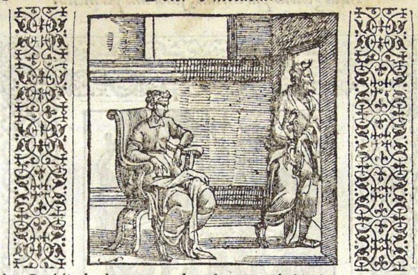 A doctor leaves the house of his purblind patient with his arms full of stolen goods; when she is cured, she is unable to pay the doctor's bill because he has 'robbed her blind'