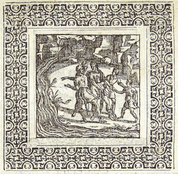 After a flood Colasmus searches upstream for his wife, because in life she always acted contrary