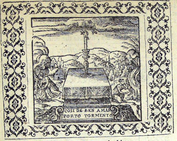 A moth flies into the flame of a burning candle; in the background Evadne, Capaneus' wife, throws herself on her husband's funeral pyre