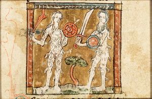 Wild men with pig's bristles