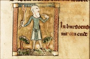 A man with a crop