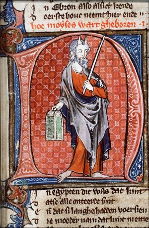 Moses holding the Tables of the Law