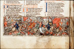 The battle between Alexander and Darius
