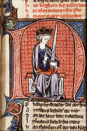 Philip II of Macedonia enthroned