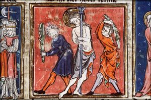 The tortures of Christ: Christ is flagellated