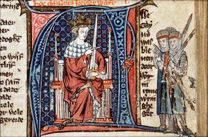The Emperor Claudius enthroned, with soldiers