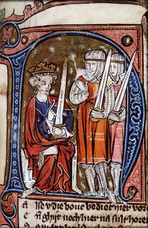 The Emperor Theodosius the Great enthroned, with soldiers