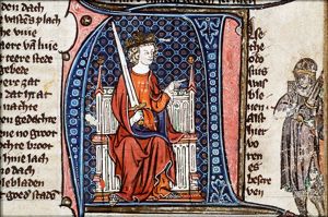 The Emperor Arcadius enthroned, with a soldier