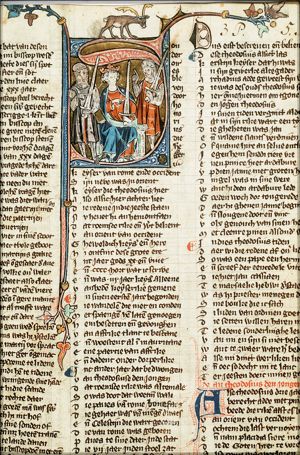 The Emperor Theodosius II enthroned