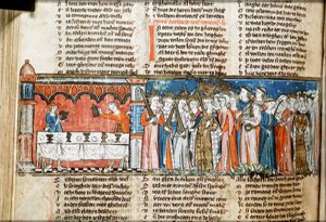 King Arthur and his court