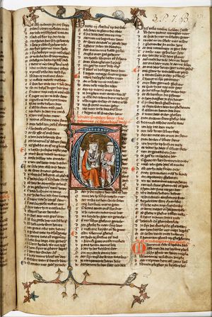 The Emperor Mauritius enthroned, with a soldier