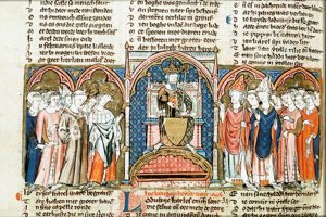 Burial of Charlemagne (the sitting corpse supported by a chain fixed to the ceiling)