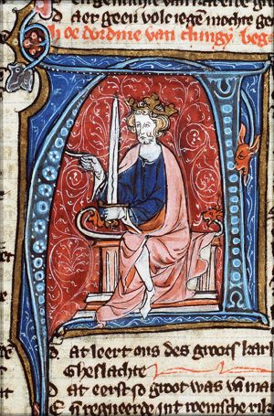 The King Conrad I enthroned